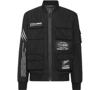 Daunenjacke PLEIN SPORT "Bomberjacke", Herren, Gr. 3XL, schwarz (02, schwarz), Obermaterial: 100% Polyester; Futter: 100% Nylon; Füllung: 100% Polyester, Jacken (91960401-XXXL) 02, schwarz