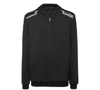 Kapuzensweatjacke PLEIN SPORT "Sweatjacke mit Kapuze", Herren, Gr. 4XL, schwarz (02, schwarz), Obermaterial: 95% Polyester, 5% Elasthan, Sweatjacken Zip-Hoodie (59267426-4XL) 02, schwarz