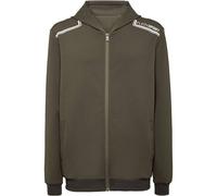 Kapuzensweatjacke PLEIN SPORT "Sweatjacke mit Kapuze", Herren, Gr. 4XL, 65, military, Obermaterial: 95% Polyester, 5% Elasthan, Sweatjacken (51962101-4XL) 65, military