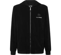 Kapuzensweatjacke PLEIN SPORT "Kapuzen-Sweatjacket", Jungen, Gr. 4XL, schwarz (02, schwarz), Obermaterial: 47% Polyester, 38% Viskose, 15% Elasthan, Sweatjacken (84550334-4XL) 02, schwarz
