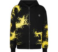 Kapuzensweatjacke PLEIN SPORT "Splash", Jungen, Gr. XL, 02, schwarz, Obermaterial: 13% Polyester, 87% Baumwolle, Sweatjacken (70874621-XL) 02, schwarz