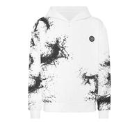 Plein Sport - Kapuzen-Sweatjacket Splash - Größe 3XL - weiß