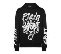 Sweatshirt PLEIN SPORT "Kapuzen-Sweatshirt", Jungen, Gr. M, schwarz (02, schwarz), Obermaterial: 13% Polyester, 87% Baumwolle, Sweatshirts Sweatshirt (86474516-M) 02, schwarz