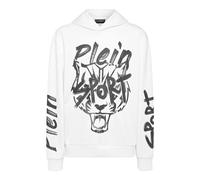 Sweatshirt PLEIN SPORT "Kapuzen-Sweatshirt", Jungen, Gr. XXL, 01, weiß, Obermaterial: 13% Polyester, 87% Baumwolle, Sweatshirts Sweatshirt (56221225-XXL) 01, weiß