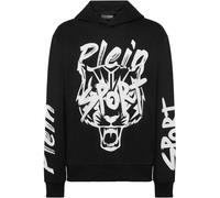 Sweatshirt PLEIN SPORT "Kapuzen-Sweatshirt", Jungen, Gr. 3XL, schwarz (02, schwarz), Obermaterial: 13% Polyester, 87% Baumwolle, Sweatshirts Sweatshirt (86474516-XXXL) 02, schwarz