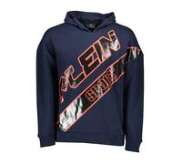 Plein Sport Kontrast Hoodie mit Applikation und Print - Navy - Größe: XL