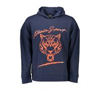 Plein Sport Kontrast Kapuzensweater Langarm Navy - Größe: XL