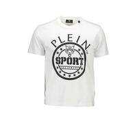 Plein Sport Kontrast Logo TShirt Rundhals Weiß - Größe: 2XL