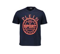 Plein Sport Kontrast TShirt Rundhals Navy Logo - Größe: S