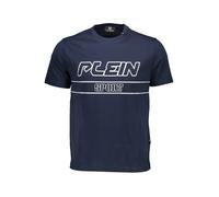 Plein Sport Kontrast TShirt Rundhals Navy mit Logo - Größe: S