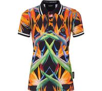 Poloshirt PLEIN SPORT "Poloshirt", Damen, Gr. S, 0221, schwarz, multicolorot, Obermaterial: 100% Baumwolle, Shirts (83580502-S) 0221, schwarz, multicolorot
