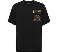 PLEIN SPORT Kurzarm-Rundhals-T-Shirt (FAEC-MTK8354-STE001N) S 0293 | black/lightgold