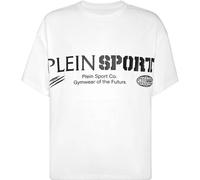 T-Shirt PLEIN SPORT "Logo", Herren, Gr. L, weiß (01, weiß), Obermaterial: 100% Baumwolle, Shirts T-Shirt (61430214-L) 01, weiß