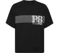 PLEIN SPORT Kurzarm-Rundhals-T-Shirt LOGO (AAEC-MTK8762-STE001N) M 0201 | black/white