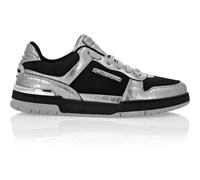 Sneaker PLEIN SPORT "Low-Top-Sneaker", Damen, Gr. 45, Normalschaft, silber (0270, schwarz, silber), Schuhe Sneaker (29437317-45) 0270, schwarz, silber