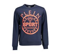 Plein Sport Navy Rundhals Sweatshirt mit Logo Druck - Größe: 2XL