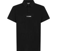 Poloshirt PLEIN SPORT "Pique Polo T-Shirt Scratch", Herren, Gr. L, 02, schwarz, Stoff: 37% Viskose, 30% Acryl, 28% Baumwolle, 5% Elasthan, Shirts (85890522-L) 02, schwarz