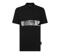 Poloshirt PLEIN SPORT "Silver Brush", Herren, Gr. XL, schwarz (02, schwarz), Obermaterial: 100% Baumwolle, Shirts (83947822-XL) 02, schwarz