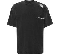 T-Shirt PLEIN SPORT "Rundhals-T-Shirt", Herren, Gr. XL, schwarz (02, schwarz), Obermaterial: 100% Baumwolle, Shirts T-Shirt (85719132-XL) 02, schwarz