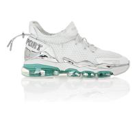 Sneaker PLEIN SPORT "Runner Sneaker", Damen, Gr. 47, Normalschaft, weiß (0107, weiß, lightblau), Schuhe Sneaker (27291212-47) 0107, weiß, lightblau