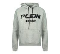 Plein Sport Schwarzes Logo Grauer Hoodie S
