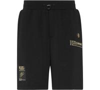 Jogginghose PLEIN SPORT "Shorts", Herren, Gr. XS, US-Größen, schwarz (0294, schwarz, lightgold), Obermaterial: 88% Baumwolle, 12% Polyester, Hosen Jogginghose (59842825-XS) 0294, schwarz, lightgold