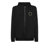 Kapuzensweatjacke PLEIN SPORT "Tiger", Herren, Gr. XL, schwarz (02, schwarz), Obermaterial: 59% Baumwolle, 41% Polyester, Sweatjacken Zip-Hoodie (82297946-XL) 02, schwarz