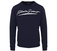 Plein Sport Sweatshirt in Marineblau mit großem Signature-Logo M