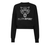 Sweatshirt PLEIN SPORT "Tiger", Damen, Gr. M, schwarz (02, schwarz), Obermaterial: 88% Baumwolle, 12% Polyester, Sweatshirts (83816616-M) 02, schwarz