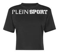 T-Shirt PLEIN SPORT "T-Shirt", Damen, Gr. S, schwarz (02, schwarz), Obermaterial: 100% Polyester, Shirts T-Shirt (74367333-S) 02, schwarz
