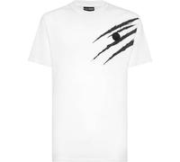 Philipp Plein Sport Scratch Kurzarm-t-shirt M White / Silver