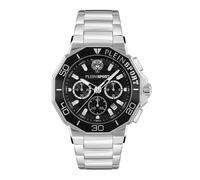 Plein Sport Uhr Herren Titan Chronograph Analog Quarz PSAGA0525 Silber-Schwarz