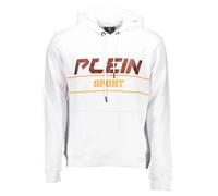 Plein Sport Weißer Hoodie mit Logo und Tasche - Größe: 2XL