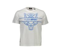 Plein Sport Weißes Baumwoll-T-Shirt für Herren 2XL