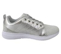 Plein Sport Women's Silver Polyester Runner Gisella Sneakers Shoes EU 36