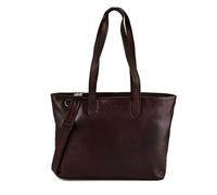 Plevier Catz Aktentasche RFID Schutz Leder 43 cm Laptopfach braun Damen