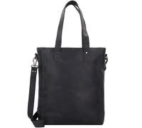 Plevier Shopper Tasche Leder 31 cm Laptopfach schwarz (562-1) schwarz