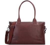 Plevier Schultertasche Leder 43 cm Laptopfach dunkelbraun (354-2) braun
