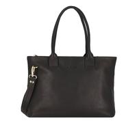 Plevier Structure Antilla Schultertasche RFID Schutz Leder 40 cm Laptopfach schwarz (TAS012634) schwarz