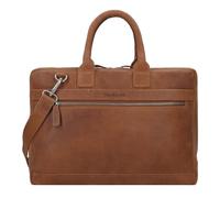 Plevier Urban Aktentasche Leder 39 cm Laptopfach cognac Herren