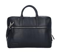 Plevier Vintage London Aktentasche RFID Schutz Leder 41 cm Laptopfach schwarz (38-1)