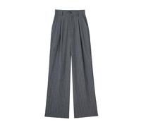 Plissee Hose Damen Winter Lang | Business Hosenanzug Damen High Waist | Freizeithose Warm Winterhosen Mit Taschen Jogginghose Locker Outdoorhose Einfarbig Plisseehose Lose Hosen Bequeme Anzughose