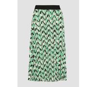 Plissee-Rock in Midi-Länge mit All-over-Print 34 grün 2156352.73A0.34