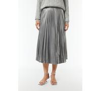 Plissee-Rock mit Metallic-Effekt silber 32