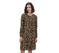 Betty Barclay Damen Plisseekleid Langarm 46, Schwarz/Beige