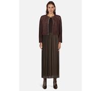 Plisseekleid mit 3/4 Arm Light Maroon Damen