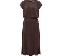 Plisseekleid RAGWEAR "Galit YOUMODO", Damen, Gr. L (40), Normalgrößen, schwarz choco, Material: 65% Polyester, 35% Viskose, loose fit ca. Mitte Wade, ohne Ausschnitt, Fledermausärmel, Kleider, Lockere