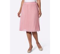 Plisseerock CLASSIC BASICS, Damen, Gr. 44, lila (hortensie), 100% Polyester, unifarben, knielang, Röcke (95215921-44) hortensie