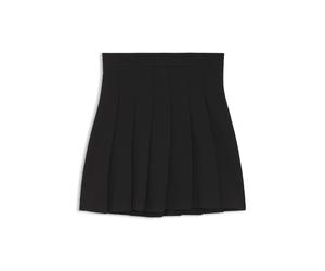 Plisseerock HUGO "Nalham", Damen, Gr. L, schwarz 001, Web, Obermaterial: 95% Baumwolle, 5% Elasthan, unifarben, mini, Röcke, mit integrierter Shorts, Relaxed Fit (49950323-L) schwarz 001