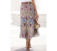 LASCANA Plisseerock Damen bunt bedruckt Gr.34